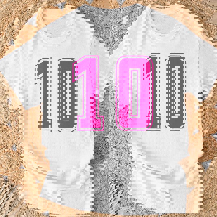 ピンク色背番号 10 チーム短大スポーツピンク色背番号付きユニフォーム Tシャツ 高齢者への贈り物