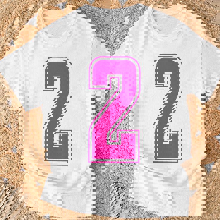 ピンク色背番号 2 チーム短大スポーツピンク色背番号付きユニフォーム Tシャツ 高齢者への贈り物