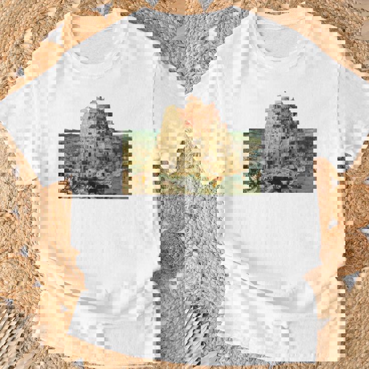 ピーテル・ブリューゲルによるバベルの塔 1563 長袖tシャツ Tシャツ 高齢者への贈り物