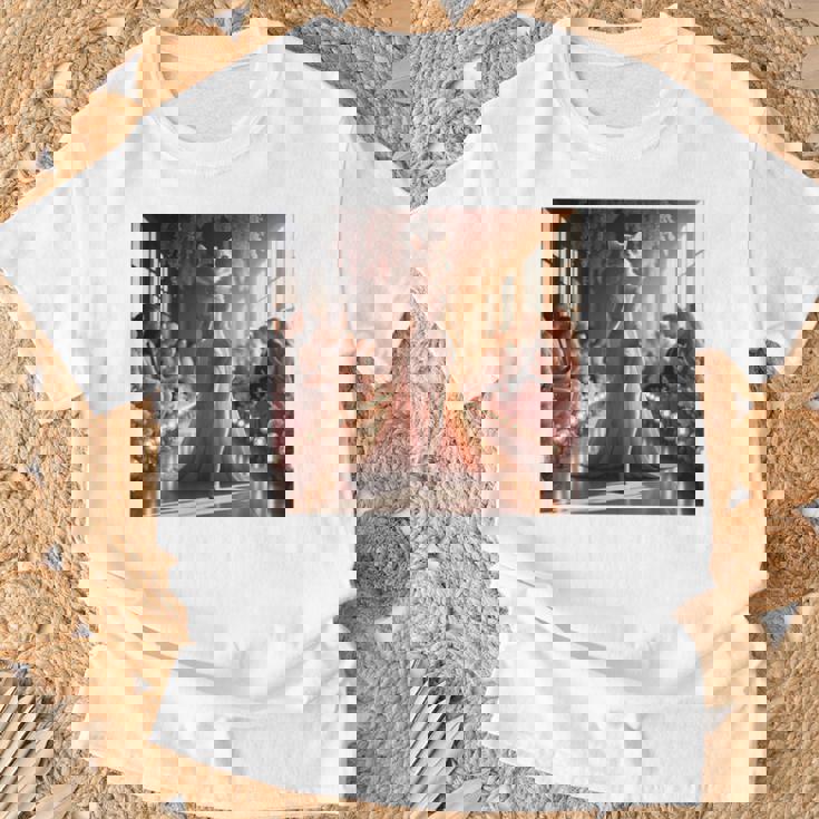 ファンタジー表彰台 美しい猫 長袖tシャツ Tシャツ 高齢者への贈り物