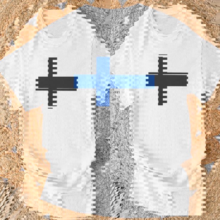 フィンランド国旗 ノルディック クロス Tシャツ 高齢者への贈り物