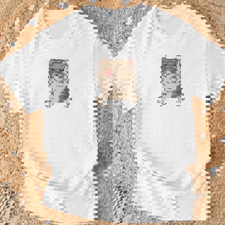 フェレット・イン・ア・ポケット ペット ファニー フェレット 長袖tシャツ Tシャツ 高齢者への贈り物