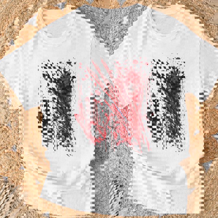 ブラッドシャツ ブラッディスプラッター ハロウィン 血 ステンド グラフィック Tシャツ 高齢者への贈り物