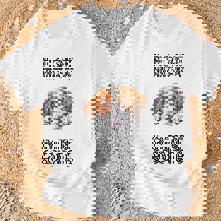 ブリタニー・スパニエル犬を連れて行けないなら行かない Tシャツ 高齢者への贈り物