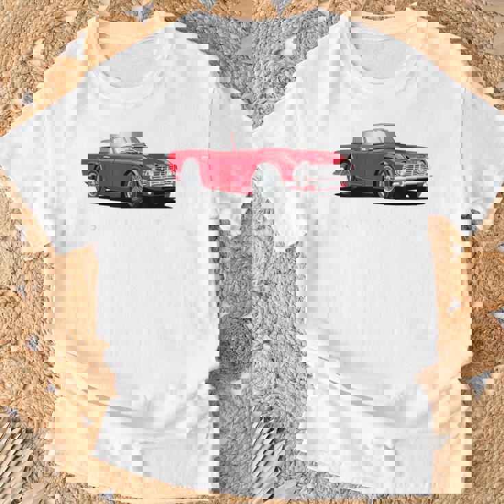 ブリティッシュクラシックスポーツカー トライアンフ Tr4 Tシャツ 高齢者への贈り物