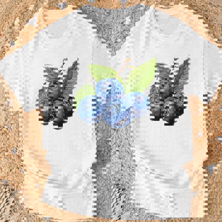 ブルーベリー愛好家のためのブルーベリーデザイン Tシャツ 高齢者への贈り物