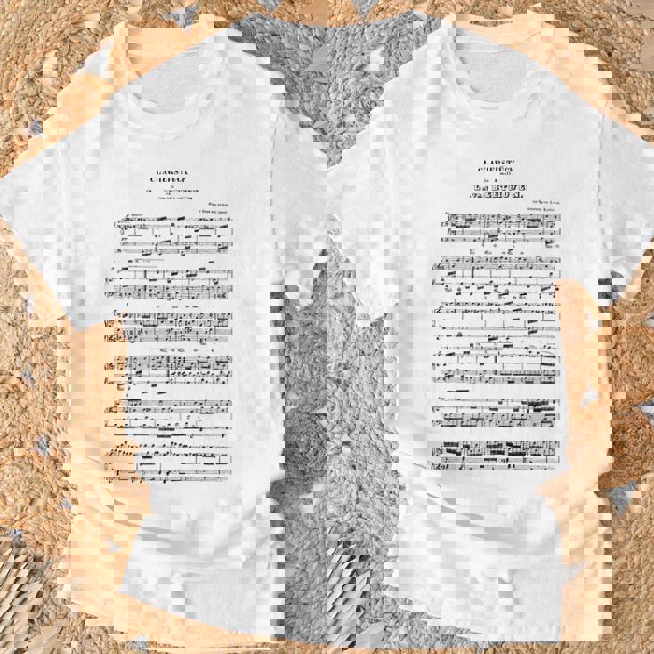 ベートーヴェン 楽譜 ピアノ ピアニスト Tシャツ 高齢者への贈り物