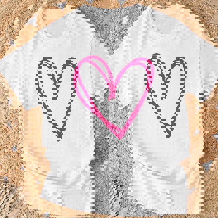 ホットピンクハート Tシャツ 高齢者への贈り物