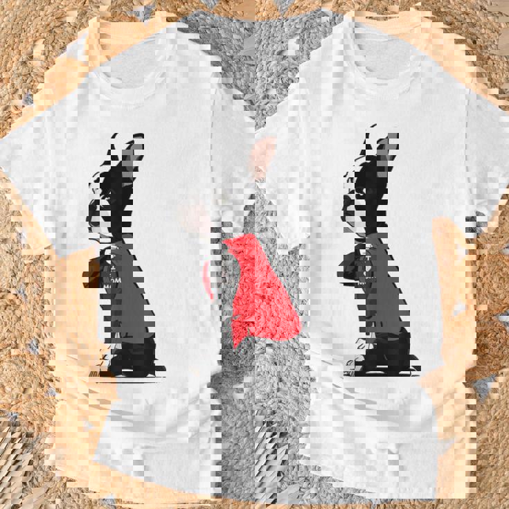 ボストンテリア I Love Mom タトゥーシャツ 面白いボストンテリア Tシャツ 高齢者への贈り物