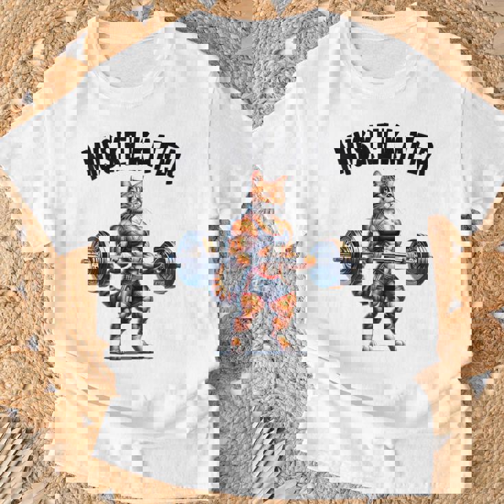 ボディービルダーのためのベアバーベルデザイン ボディービル Tシャツ 高齢者への贈り物