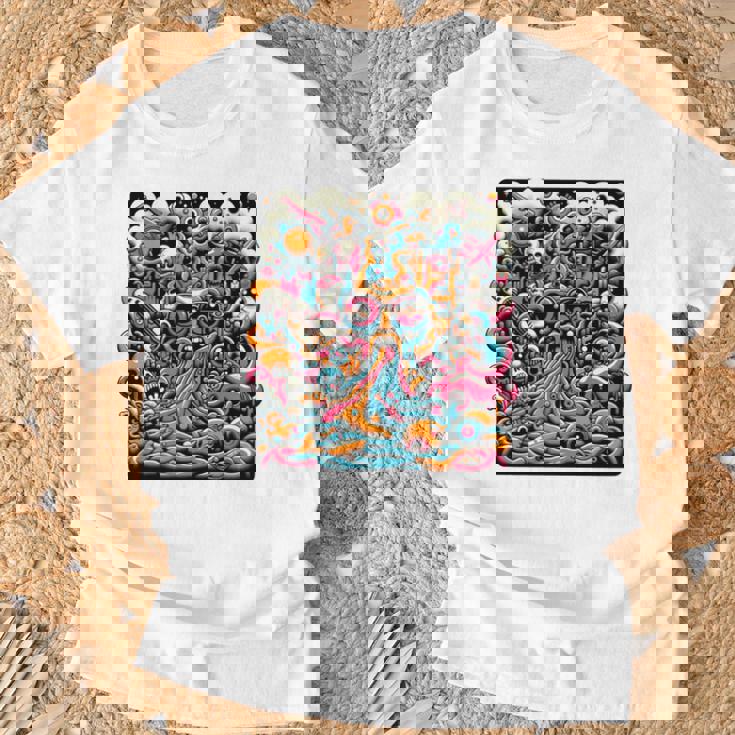 ポップシュールレアリズムローブロウアート 長袖tシャツ Tシャツ 高齢者への贈り物