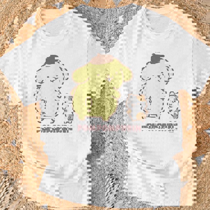 ポムポムプリン ふりむき ライトカラー Tシャツ 高齢者への贈り物