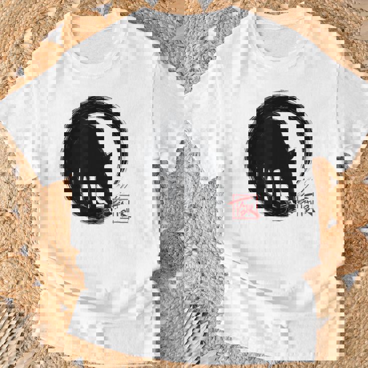 マレーバク 日本の円相環 禅のバク Tシャツ 高齢者への贈り物