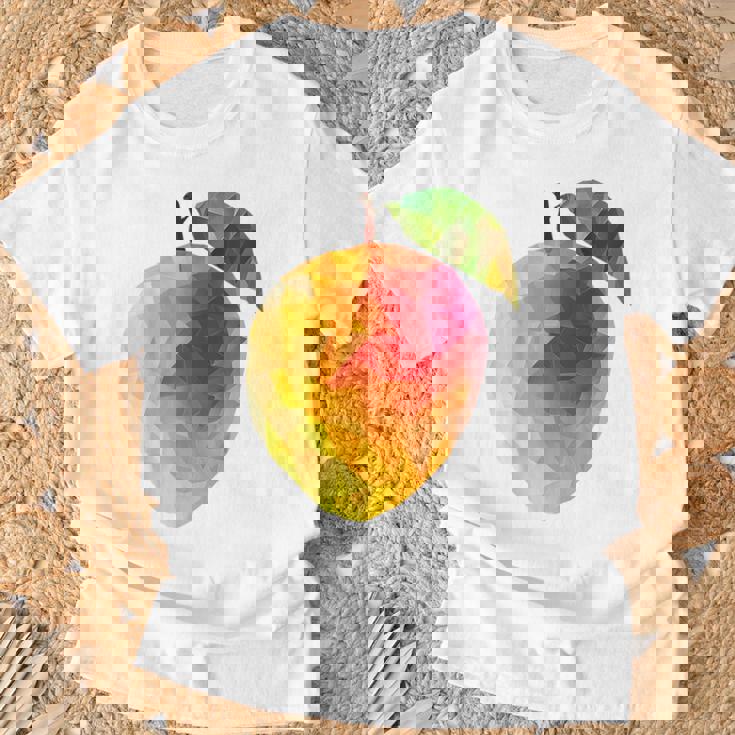 マンゴーフルーツモチーフアートマンゴー Tシャツ 高齢者への贈り物