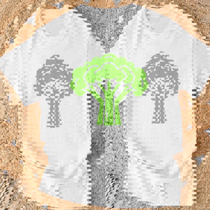 ミニマリスト かわいい ブロッコリー シンプルな野菜 ブロッコリー Tシャツ 高齢者への贈り物