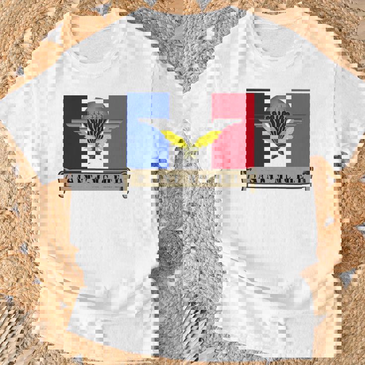 ミリタリー サンミッシェル 守護空挺部隊 フランス軍 長袖tシャツ Tシャツ 高齢者への贈り物