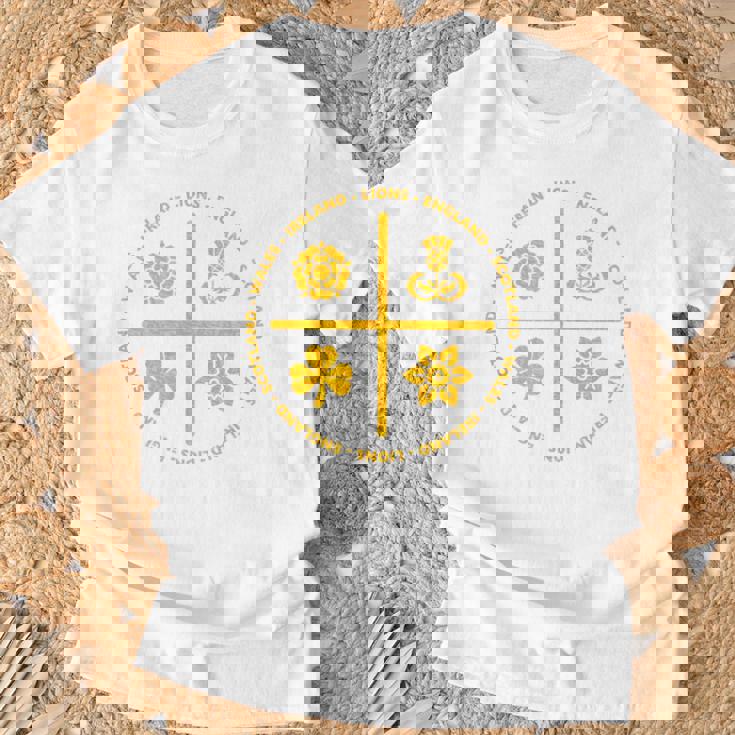 ラグビーライオンズ アイルランド イングランド ウェールズ スコットランド アイコン ゴールド Tシャツ 高齢者への贈り物