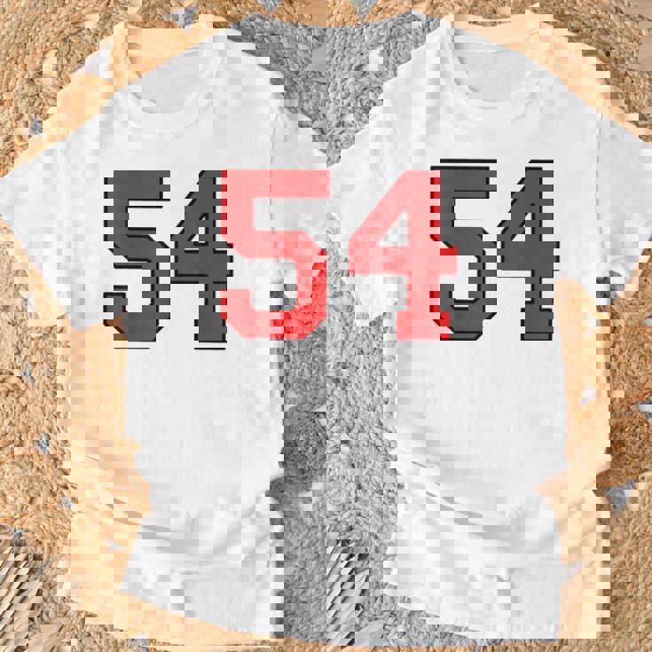 ラッキーナンバー54 クラシックカレッジアメリカン代表チームのファンプレイヤー Tシャツ 高齢者への贈り物