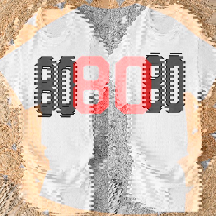 ラッキーナンバー80 クラシックカレッジアメリカン代表チームのファンプレイヤー Tシャツ 高齢者への贈り物