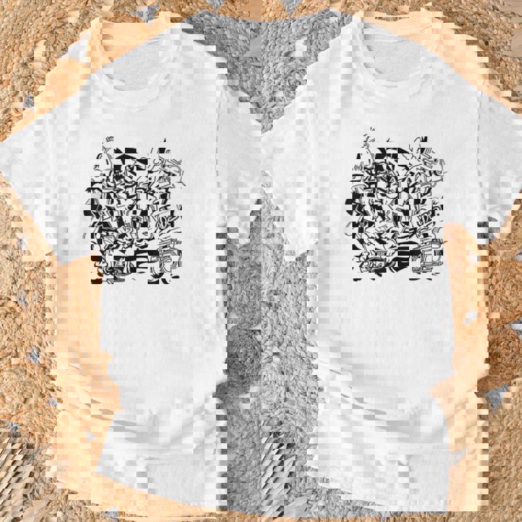 ラップオールドスクールヒップホップグラフィティtシャツとストリートダンス Tシャツ 高齢者への贈り物