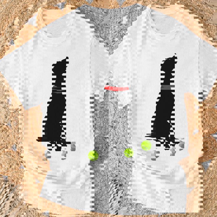 ラブラドールレトリバー 犬 イエロー ラボ テニスボール ギフト Tシャツ 高齢者への贈り物