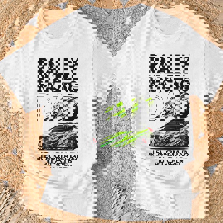 メンズ ラリーレース 父 ファニー ラリーカー レーシング お父さん Tシャツ 高齢者への贈り物