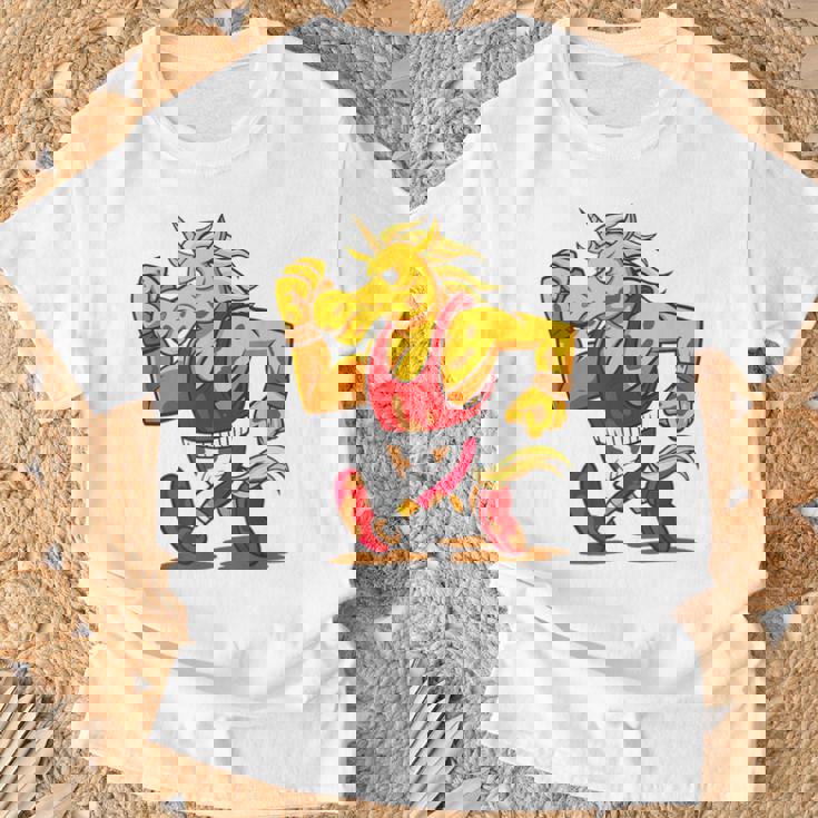 ランニング フィットネス スポーティ ユニコーン Tシャツ 高齢者への贈り物