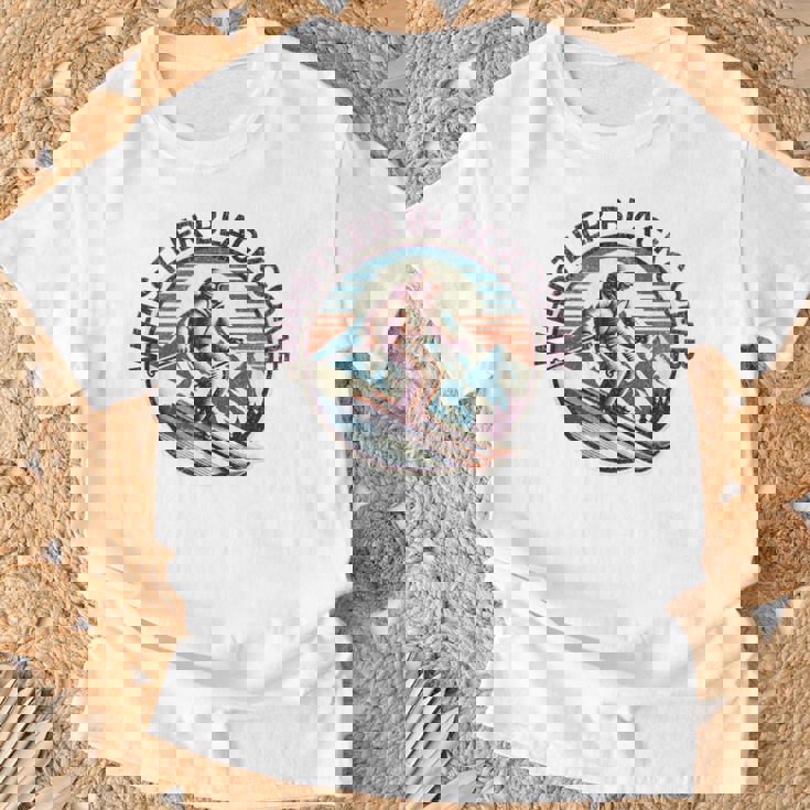 レトロ ヴィンテージ ウィスラー ブラッコム カナダ スキー リゾート 冬 Tシャツ 高齢者への贈り物