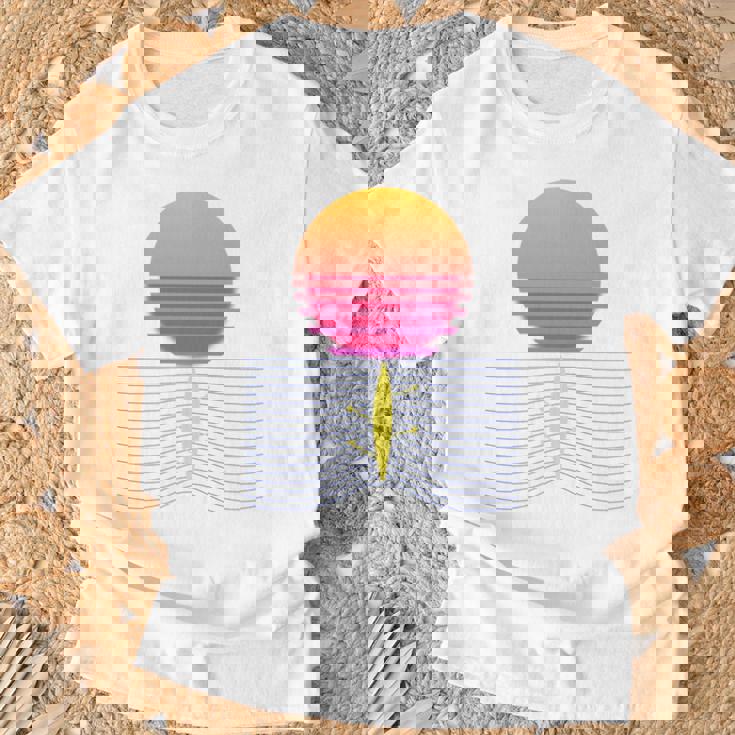 ローイング レトロ サンセット I チーム ローイング ボート ローイング スポーツ 長袖tシャツ Tシャツ 高齢者への贈り物