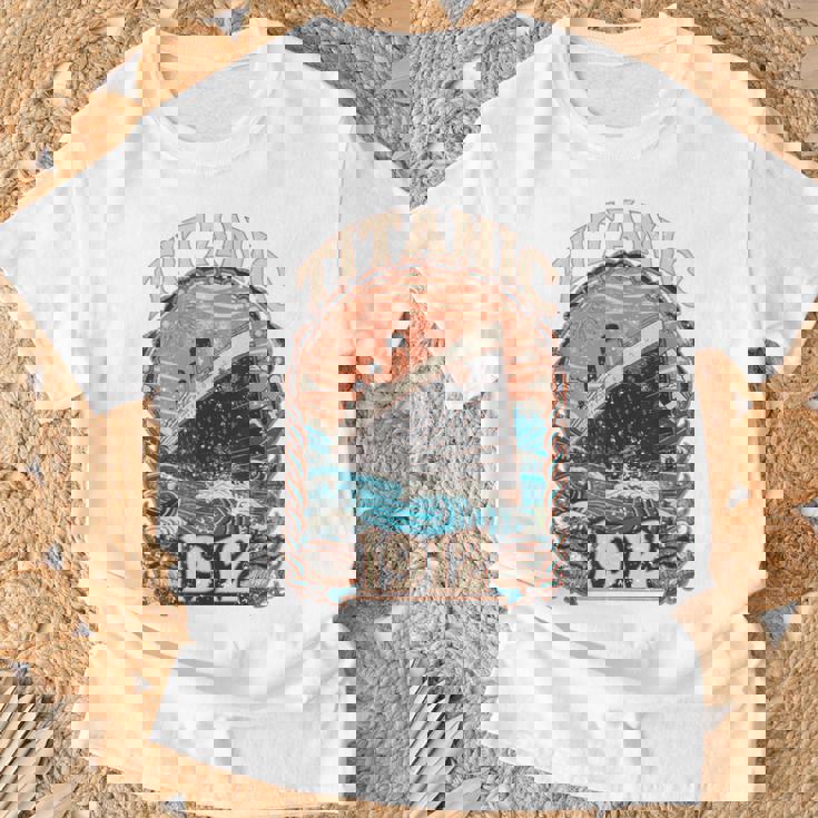 ヴィンテージ 1912年4月 Rms タイタニック アンティーク調クルーズデザイン Tシャツ 高齢者への贈り物