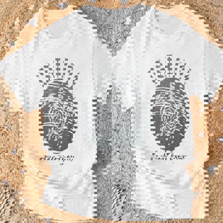 ヴィンテージ タヒチ亀 フレンチポリネシア島ホッピング Tシャツ 高齢者への贈り物