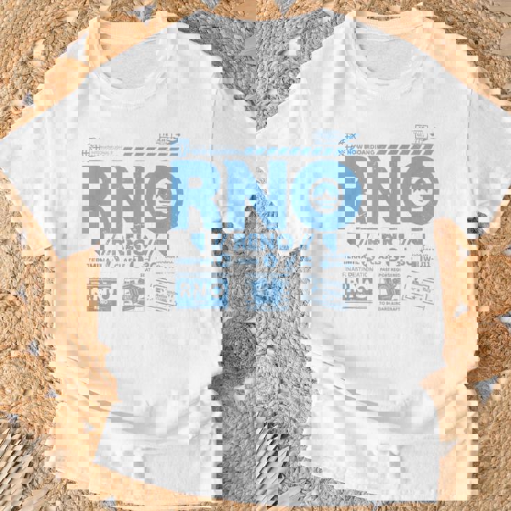 ヴィンテージ リノ Rno 空港コード トラベル デイ レトロ タグ ネバダ Tシャツ 高齢者への贈り物