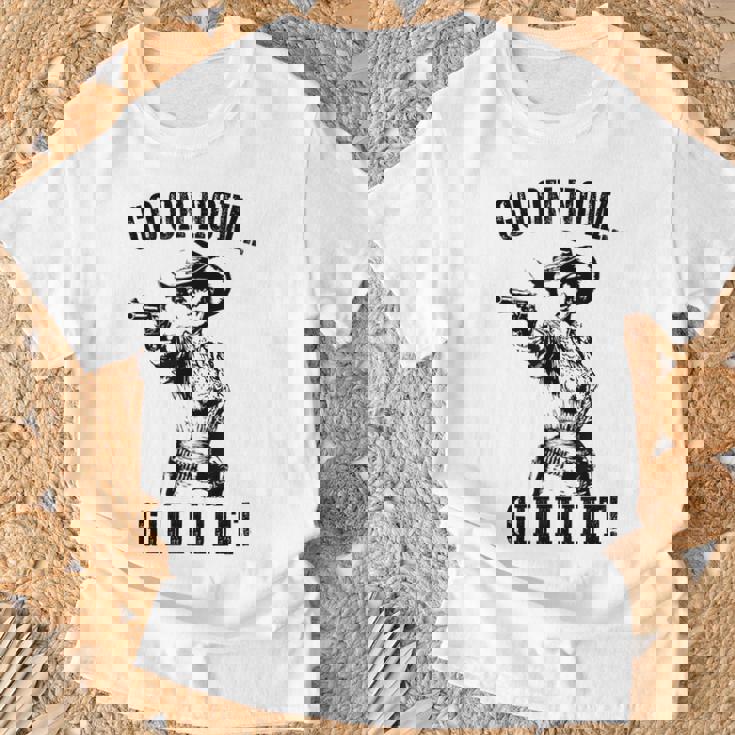 ヴィンテージカウガールシャツ Go On Git ウエスタンカウガール Tシャツ 高齢者への贈り物