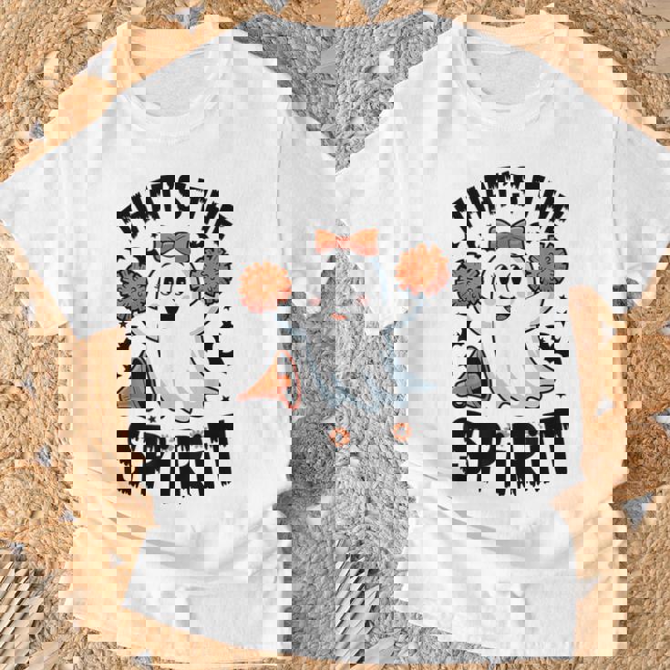 不気味なチアリーダー ゴースト ハロウィンコスチューム チアママスピリット。 Tシャツ 高齢者への贈り物