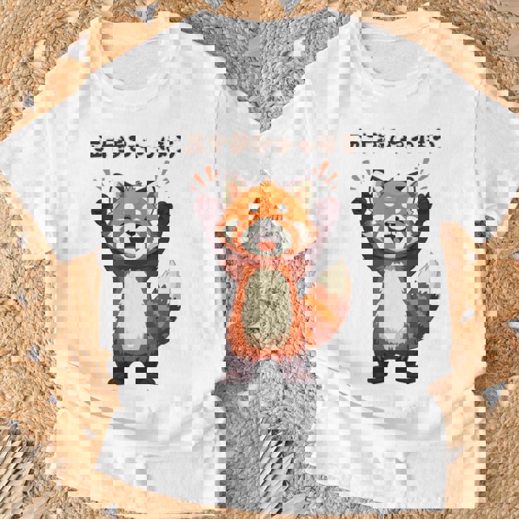 五十歩ひゃっほう レッサーパンダ ネタ ことわざ ことわざのもじり ジョーク ギャグ ダジャレ ツッコミ おもしろ メン Tシャツ 高齢者への贈り物