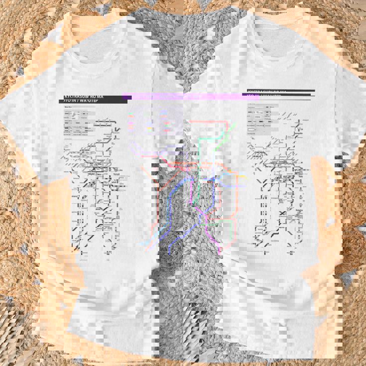 京都日本地下鉄鉄道おみやげ路線図 Tシャツ 高齢者への贈り物