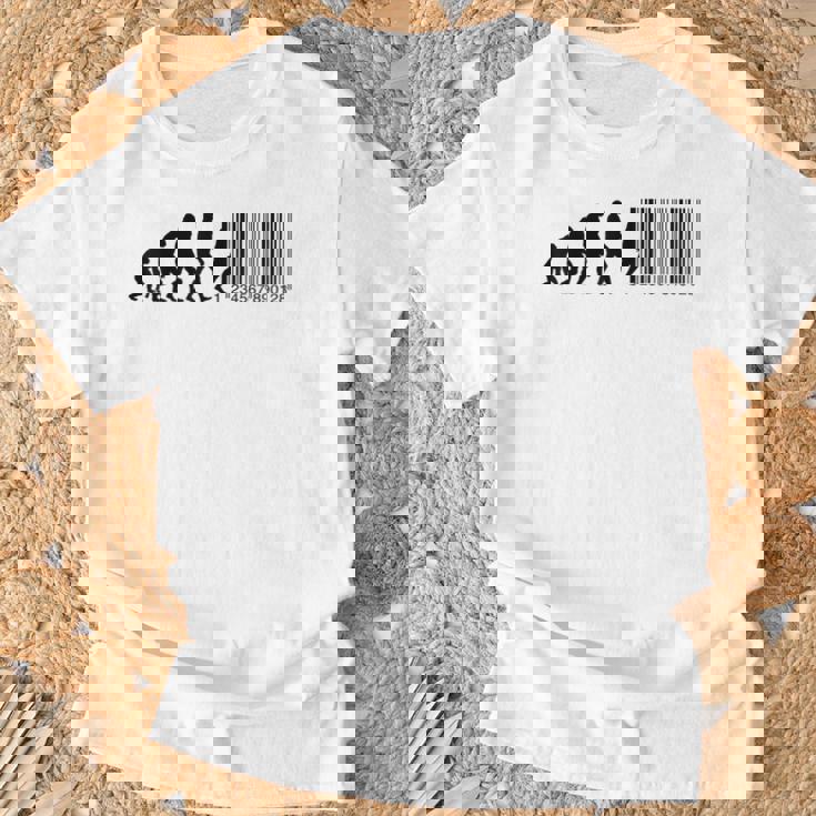 人類の進化がバーコードになる Tシャツ 高齢者への贈り物