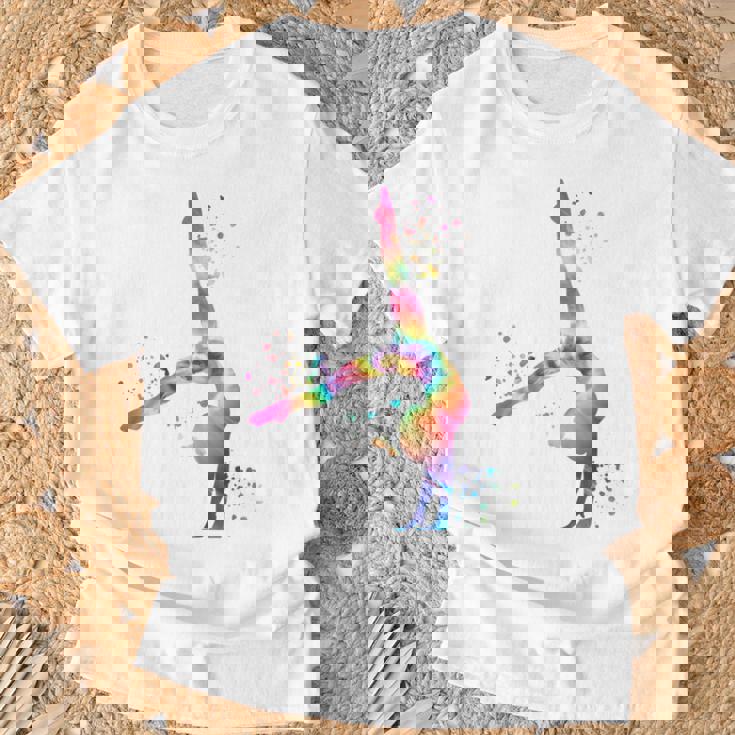 体操 床付き 女の子 キッズ 新体操 Tシャツ 高齢者への贈り物