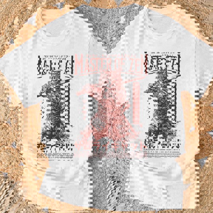 侍 猫戦士 浮世 オタク ストリートウェア 猫 サムライ Tシャツ 高齢者への贈り物