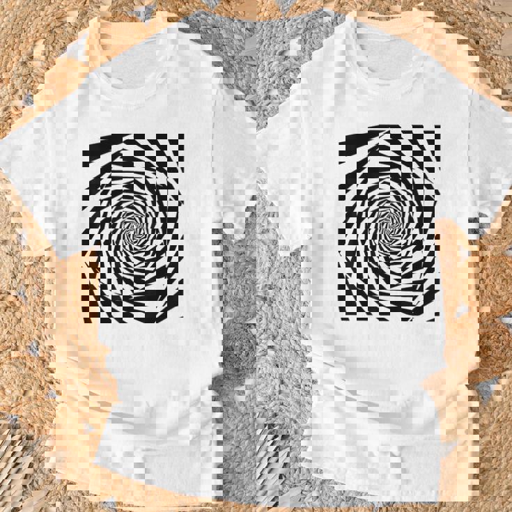 催眠術師 ヒプノシス グラフィック 目の錯覚 トリッピー スパイラル 幾何学模様 Tシャツ 高齢者への贈り物