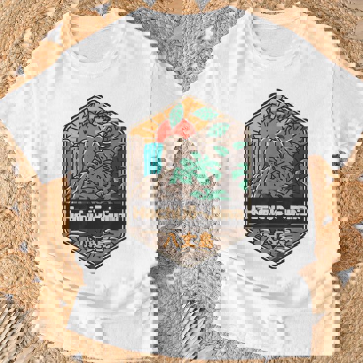 八丈島 日本の島 日本 Tシャツ 高齢者への贈り物