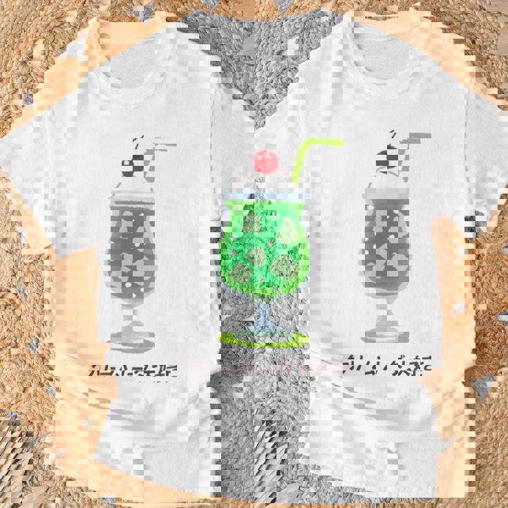 和風クリームソーダ レトロ メロンフロート カワイイ 美学 Tシャツ 高齢者への贈り物