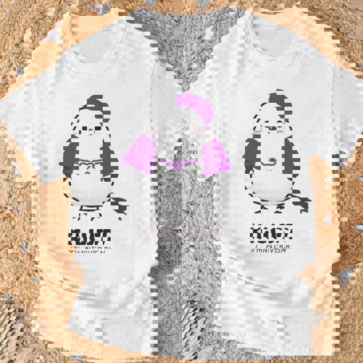 喜寿祝い シマエナガ 鳥 北海道 男性 父 女性 母 ちゃんちゃんこ 喜寿お祝い 77歳 かわいい 長袖tシャツ Tシャツ 高齢者への贈り物