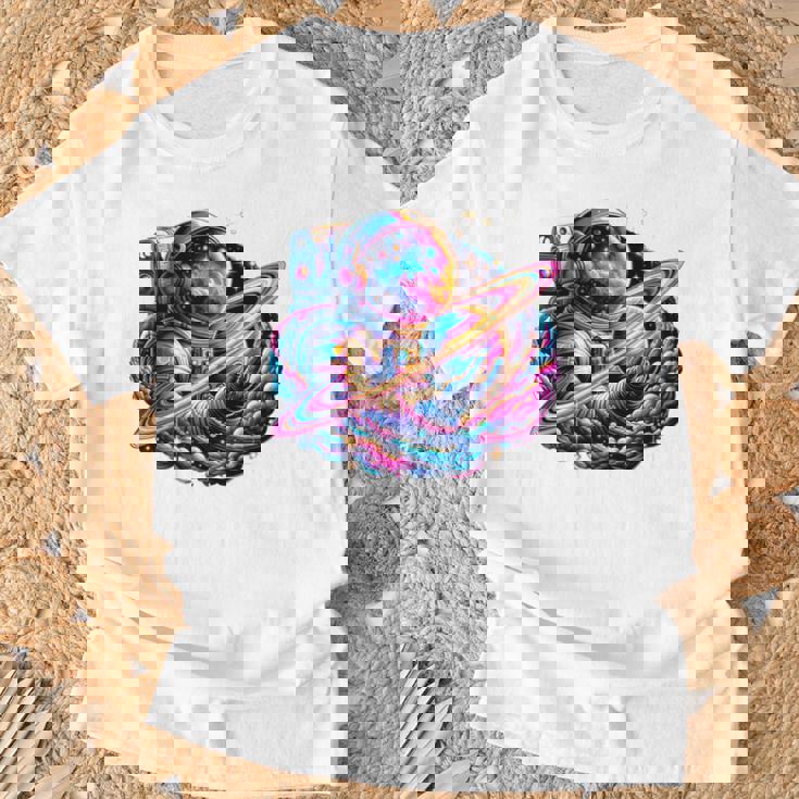 宇宙飛行士 惑星 科学 メンズ 宇宙 アート 宇宙飛行士 長袖tシャツ Tシャツ 高齢者への贈り物