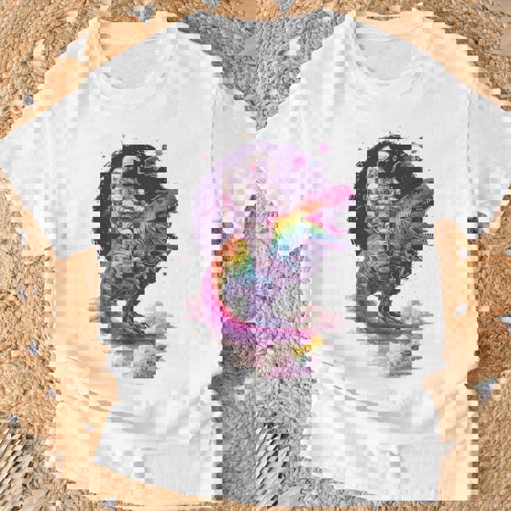 宇宙飛行士tレックス 恐竜 宇宙人 宇宙人 惑星 銀河 Tシャツ 高齢者への贈り物