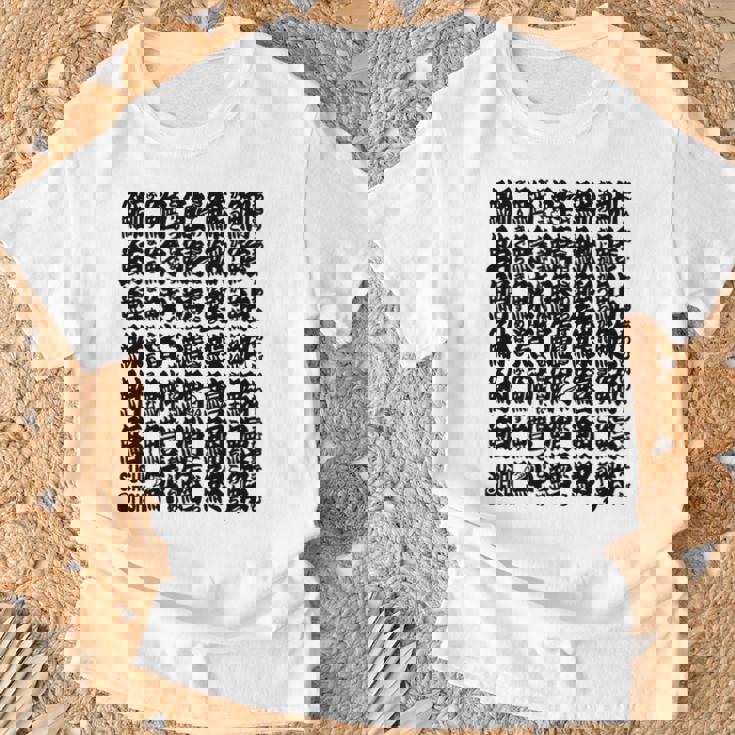 寿司魚の漢字キャラクター 長袖tシャツ Tシャツ 高齢者への贈り物