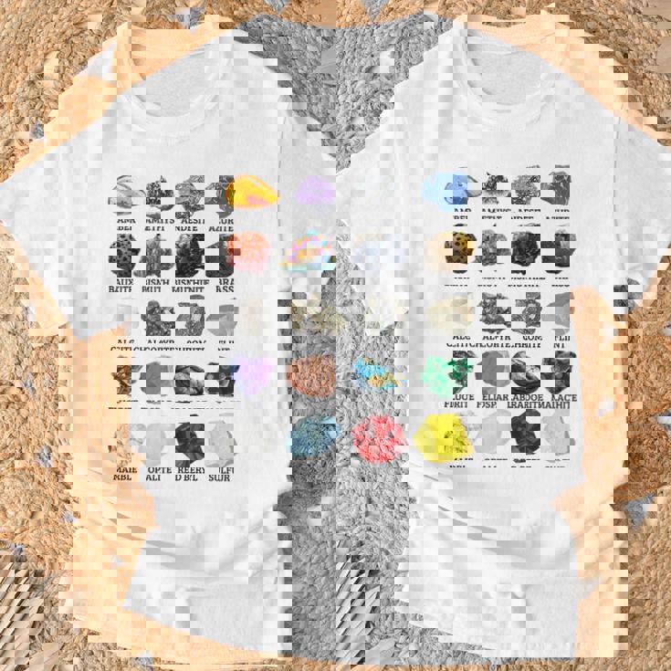 岩石・鉱物の種類 宝石学・地質学 教育 Tシャツ 高齢者への贈り物