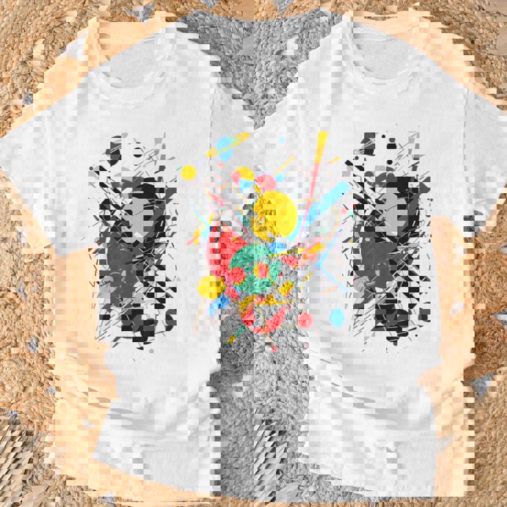 幾何学 抽象 カラフル アート グラフィック 幾何学模様 Tシャツ 高齢者への贈り物