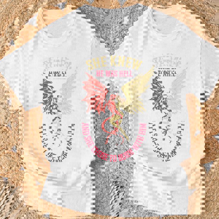 悪魔と天使のパートナー カップルコスチューム バレンタインデー バックプリント Tシャツ 高齢者への贈り物