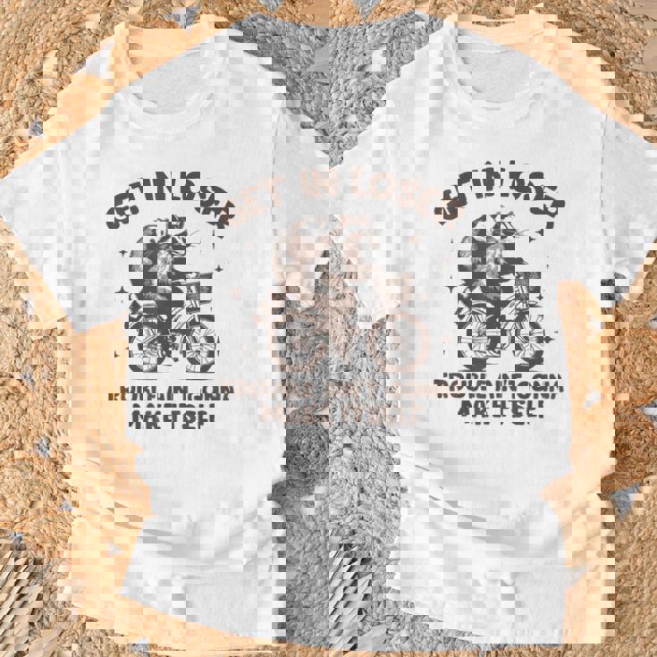 敗者トラブルに巻き込まれてもラクーンポッサムにはならない Tシャツ 高齢者への贈り物